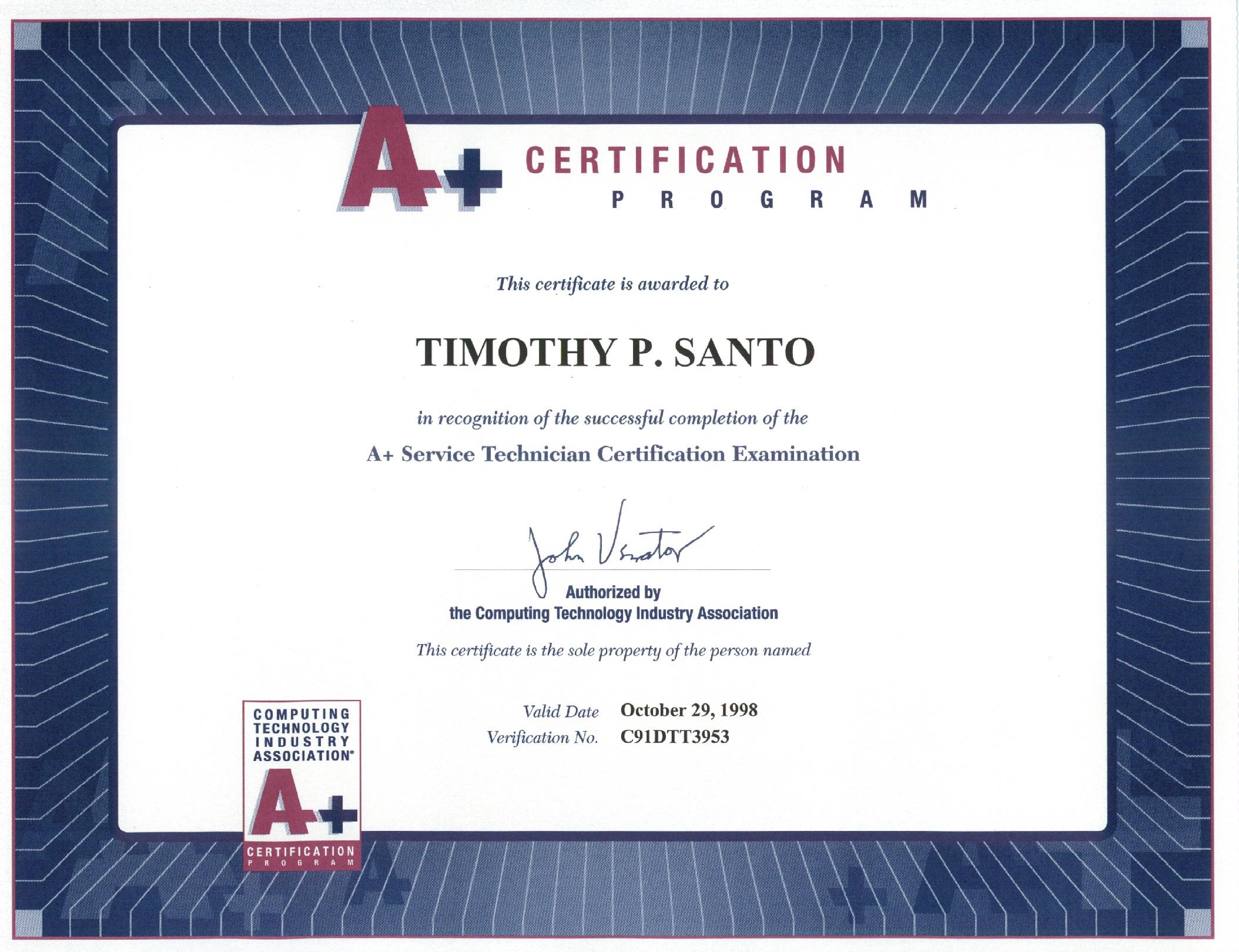 Computer Repair Technician Certification